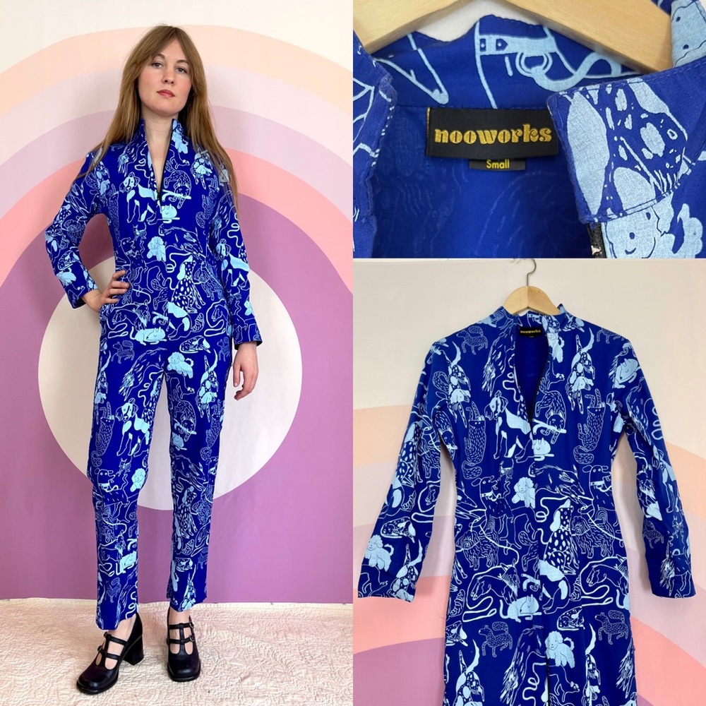 Nooworks Limited Edition Dog Print Devo Jumpsuit